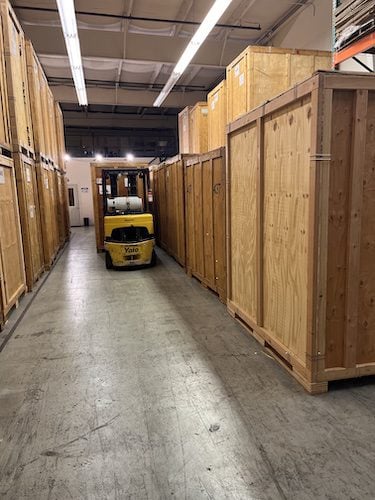 Forklift in Corvallis Oregon Storage Facility